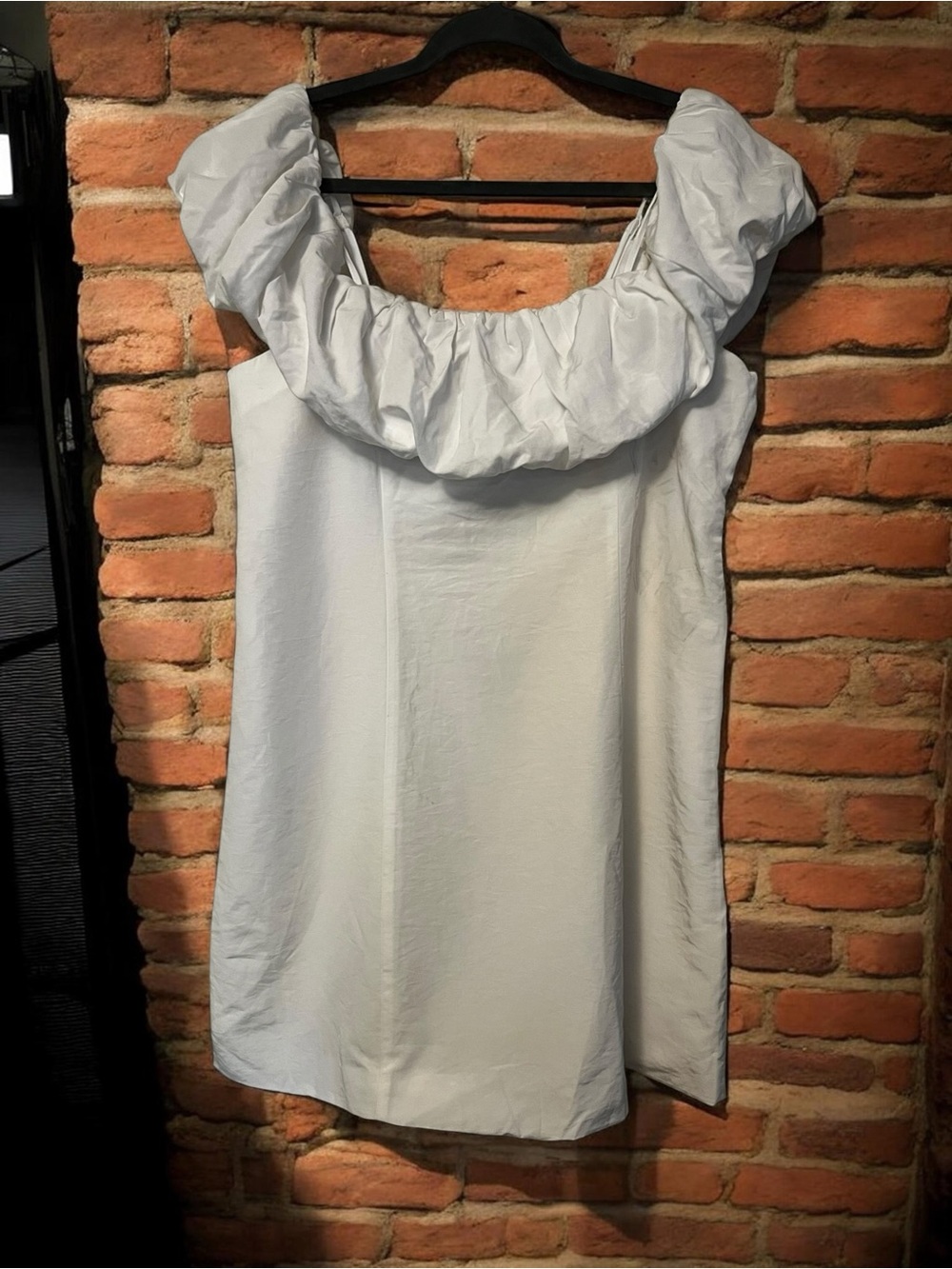 a new day White Ruffled Off-Shoulder Tank Dress